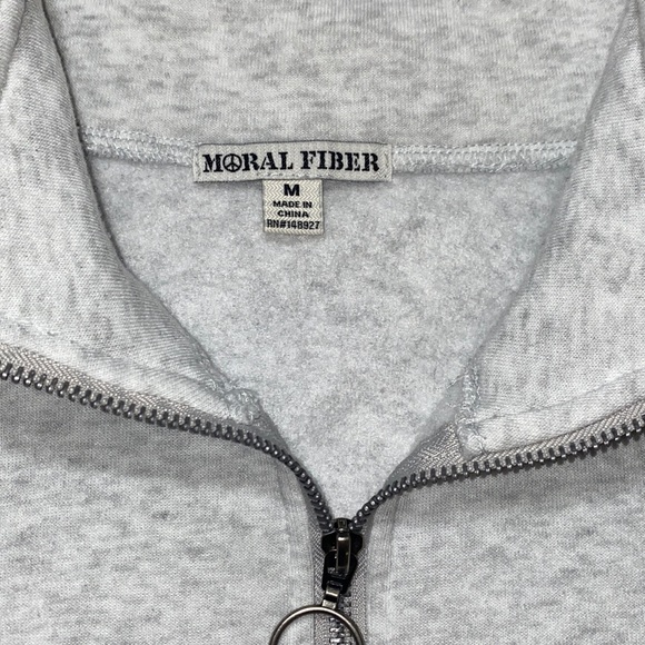 Moral Fiber Mens Quarter Zip Size M - Picture 2 of 3